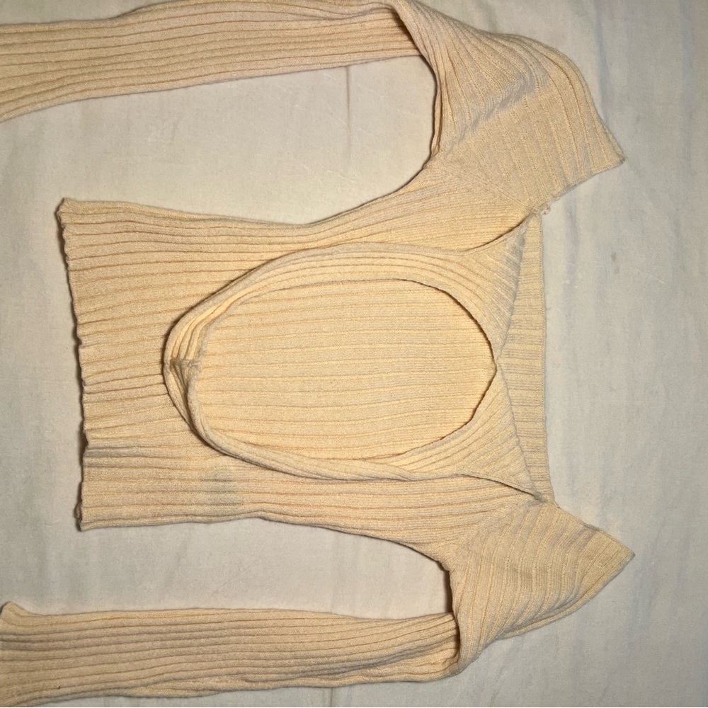 SHEIN Cream Off-the-Shoulder Sweater